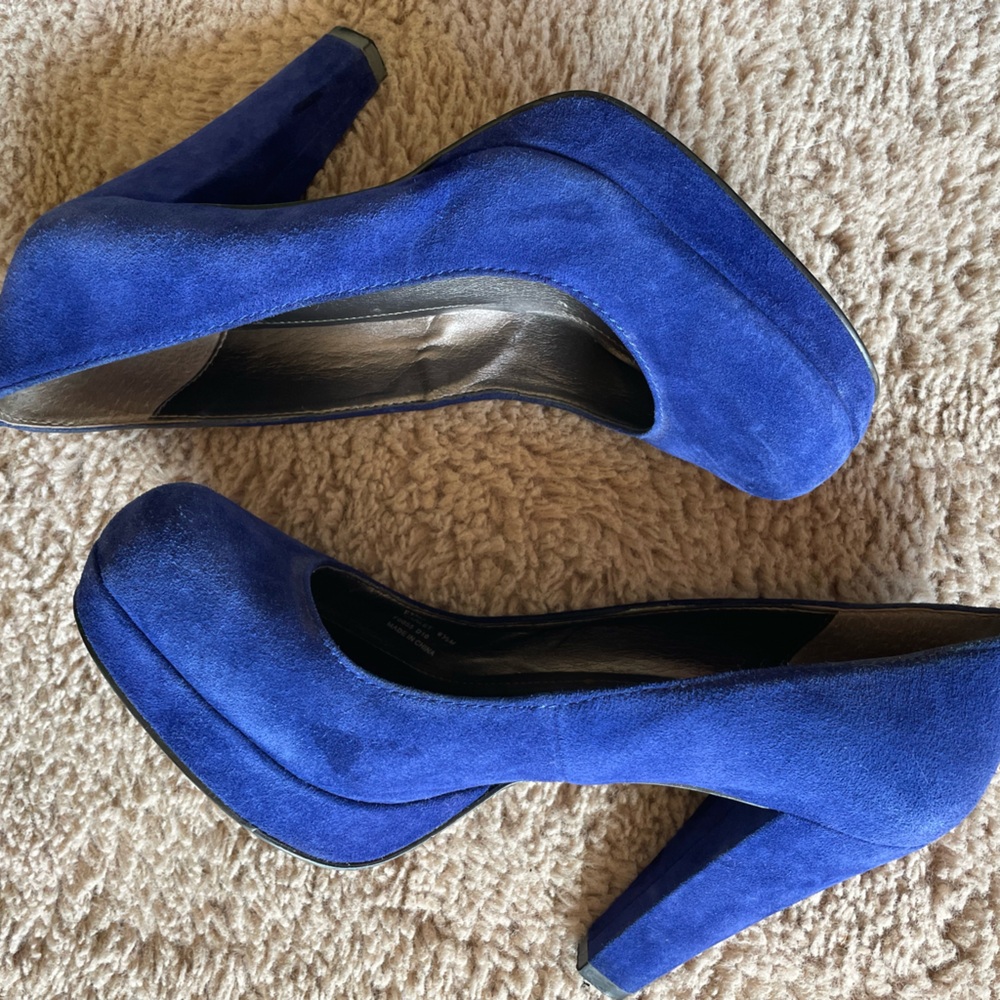 Calvin Klein Blue Suede Heels